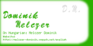 dominik melczer business card